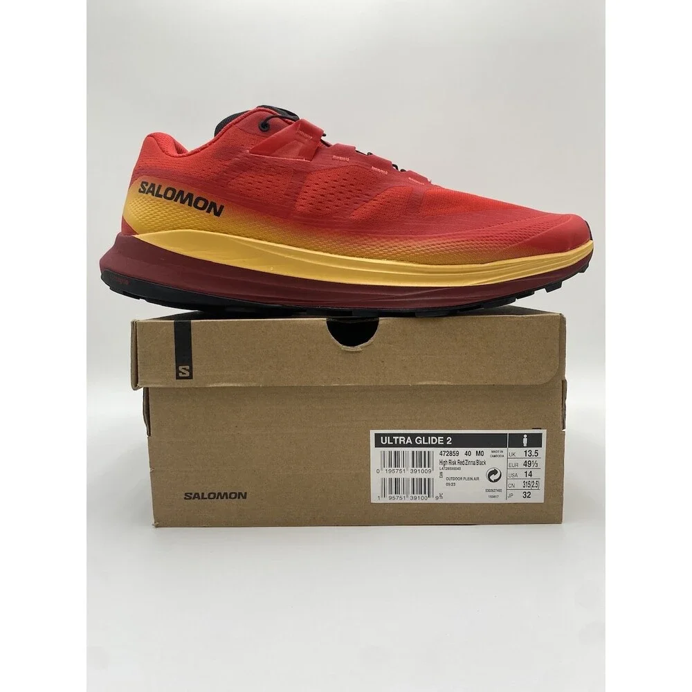 Salomon ULTRA GLIDE 2 Men's NEW Trail Shoe High Risk Red/Zinna US Size 14